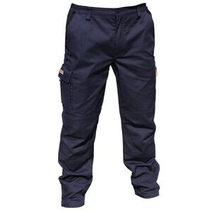 Result Mens Stretch Work Trousers / Pants (32 Inch Leg Length) / Navy Blue